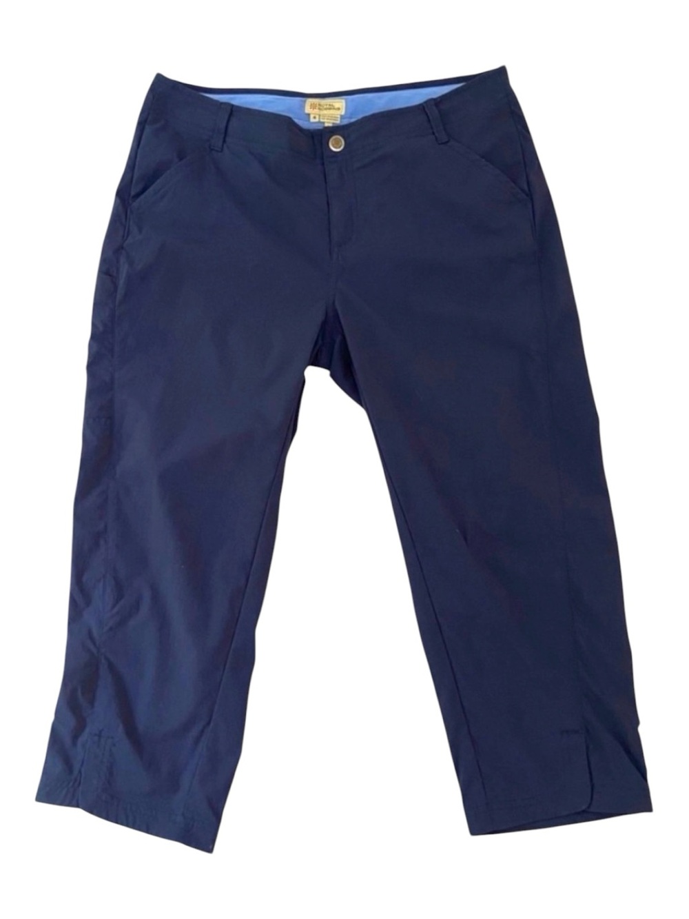 Royal Robbins Travel Capri Pants Women 4 Blue Stretch Hiking Lightweight UPF